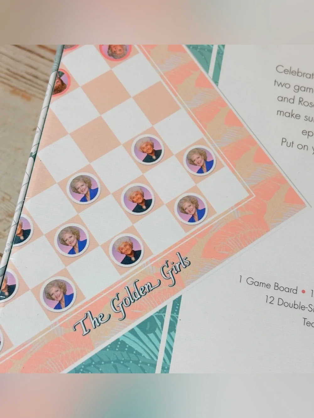 New! Sealed! Golden Girls Shady Pines Game Set - Checkers and Bonus Bingo!